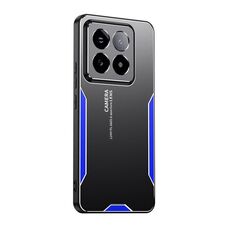 Custodia per telefono ibrida in metallo TPU per Xiaomi 14 Pro Blade Series (blu)