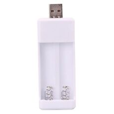 Caricabatterie ricaricabile USB AA / AAA a 2 slot inserito direttamente