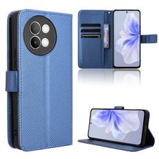 Custodia per telefono in pelle con texture diamante vivo S18e 5G (blu)