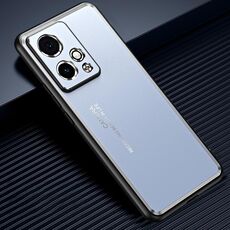 Custodia per telefono in metallo satinato per Honor 90 GT (argento)