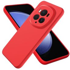 Custodia per telefono antiurto in silicone liquido di colore puro per Honor Magic6 Pro (rosso)