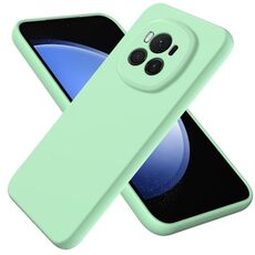 Custodia per telefono antiurto in silicone liquido di colore puro per Honor Magic6 (verde)