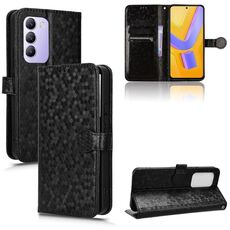 Custodia per cellulare in pelle con texture a nido d'ape indiana per vivo V30 Lite (nera)