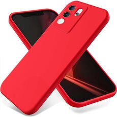 Per vivo V30 Lite Custodia protettiva a copertura totale antigoccia in silicone liquido tinta unita(Rosso)