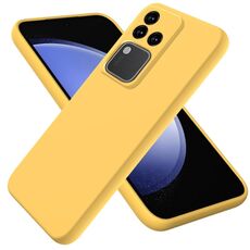 Per vivo S18 / S18 Pro / V30 / V30 Pro Custodia protettiva a copertura totale antigoccia in silicone liquido tinta unita (Giallo)