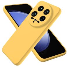 Per Xiaomi 14 Custodia per telefono a copertura totale antigoccia in silicone liquido ultra solido (giallo)