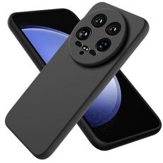 Per Xiaomi 14 Custodia per telefono a copertura totale antigoccia in silicone liquido ultra solido (nero)