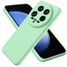 Per Xiaomi 14 Custodia per telefono a copertura totale antigoccia in silicone liquido ultra solido (verde)