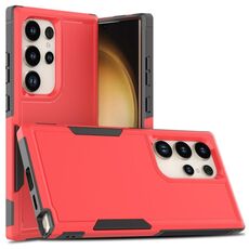 Per Samsung Galaxy S24 Ultra 5G 2 in 1 PC + custodia per telefono TPU (rossa)