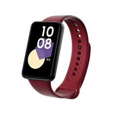 Cinturino per orologio in TPU con fibbia nera per Honor Band 9 (rosso vino)