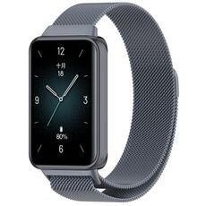 Cinturino per orologio in maglia di acciaio magnetico For Honor Band 9 Milan (grigio)
