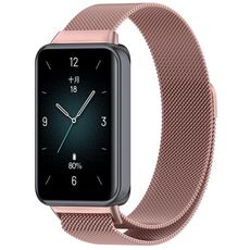 Cinturino per orologio in maglia di acciaio magnetico For Honor Band 9 Milan (rosa)