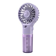 Ventilatore elettrico portatile per idratazione portatile ricaricabile tramite USB (viola)