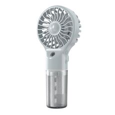 Ventilatore elettrico portatile per idratazione portatile ricaricabile tramite USB (grigio)