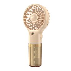 Ventilatore elettrico portatile per idratazione portatile ricaricabile tramite USB (giallo)