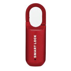 Borsa di ricarica USB intelligente Lucchetto per impronte digitali Lucchetto per mobili Zaino(Rosso)