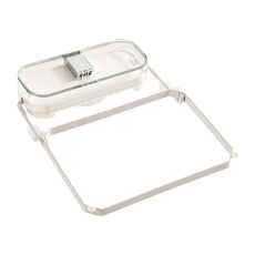Portafiltro per lavello da cucina a ventosa, supporto per drenaggio domestico con filtro (bianco trasparente)
