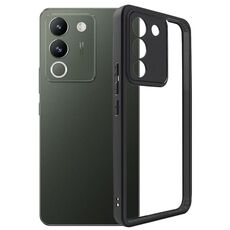 Per vivo Y200 5G / V29e TPU satinato + custodia per telefono PC trasparente (nera)