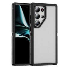 Per Samsung Galaxy S24 Ultra 5G Guard Life Custodia impermeabile per telefono smerigliata (nera + trasparente)