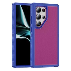 Per Samsung Galaxy S24 Ultra 5G Guard Life Custodia impermeabile per telefono smerigliata (blu + rosa rossa)