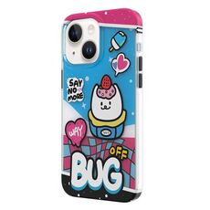Per iPhone 15 TGVIS Custodia per cellulare con motivo Graffiti serie elegante (blu)