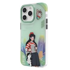 Per iPhone 15 Pro Max Custodia per telefono TGVIS Joyful Series Performance Pattern (verde)