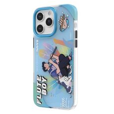 Per iPhone 15 Pro Max Custodia per telefono TGVIS Joyful Series Performance Pattern (blu)