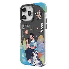 Per iPhone 15 Pro Custodia per telefono TGVIS Joyful Series Performance Pattern (nera)