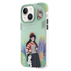 Per iPhone 15 Custodia per telefono TGVIS Joyful Series Performance Pattern (verde)