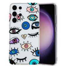 Per Samsung Galaxy S24 Ultra 5G Custodia per telefono in TPU con motivo dipinto colorato (Eye Monster)