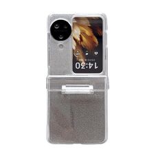 Per OPPO Find N3 Flip Skin Feel Custodia per telefono antiurto in carta flash per PC (sfumatura argento nero)