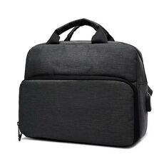 Borsa per fotocamera reflex Borsa da viaggio per fotografia a tracolla da uomo Custodia impermeabile con porta di ricarica USB, dimensioni: grande