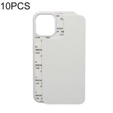 Per iPhone 15 Pro 10 set custodia per telefono a sublimazione vuota 2D (trasparente)