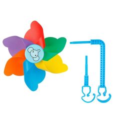 Scooter decorativo per biciclette per bambini, mulino a vento colorato rotante con bicicletta ad asta lunga e corta, stile: un elefante