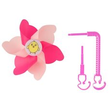Scooter decorativo per biciclette per bambini, mulino a vento colorato rotante con bicicletta ad asta lunga e corta, stile: un pulcino