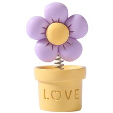 Ornamenti decorativi simulati per piccola console centrale per auto in vaso di fiori (consegna colore casuale)