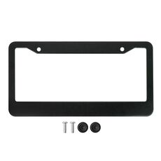 Telaio targa in lega di alluminio standard americano compresi accessori, specifica: foro rotondo in alluminio nero