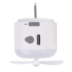 Tenda da campeggio esterna appesa alla luce ambientale con ventola per umidificazione a spruzzo magnetico (bianca)