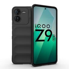 Per vivo iQOO Z9 5G Magic Shield TPU + custodia per telefono in flanella (nera)