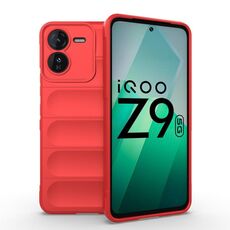 Per vivo iQOO Z9 5G Magic Shield TPU + custodia per telefono in flanella (rossa)