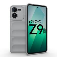 Per vivo iQOO Z9 5G Magic Shield TPU + custodia per telefono in flanella (grigio)
