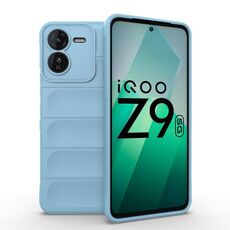 Per vivo iQOO Z9 5G Magic Shield TPU + custodia per telefono in flanella (azzurro)