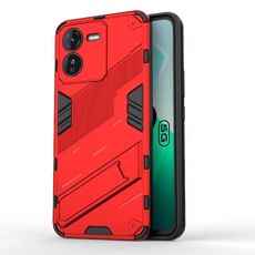Per vivo iQOO Z9 5G Punk Armor 2 in 1 PC + custodia per telefono in TPU con supporto (rosso)