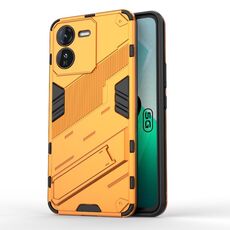 Per vivo iQOO Z9 5G Punk Armor 2 in 1 PC + custodia per telefono in TPU con supporto (arancione)