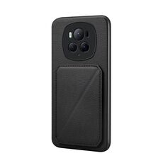 Per Honor Magic6 Pro 5G D04 Custodia per telefono con doppio slot per scheda texture vitello (nero)
