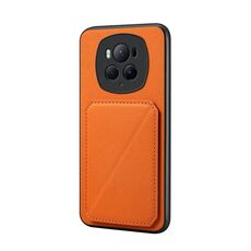 Per Honor Magic6 Pro 5G D04 Custodia per telefono con doppio slot per scheda texture vitello (arancione)