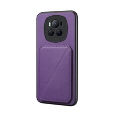 Per Honor Magic6 Pro 5G D04 Custodia per telefono con doppio slot per scheda texture vitello (viola)