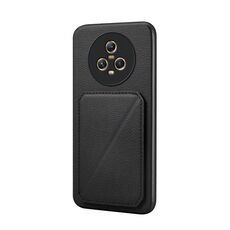 Per Honor Magic5 5G D04 Custodia per telefono con doppio slot per scheda texture vitello (nero)