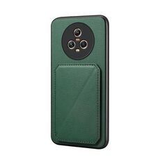 Per Honor Magic5 5G D04 Custodia per telefono con doppio slot per scheda texture vitello (verde)