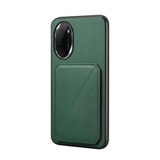 Per Honor 100 Pro D04 Custodia per telefono con doppio slot per scheda texture vitello (verde)
